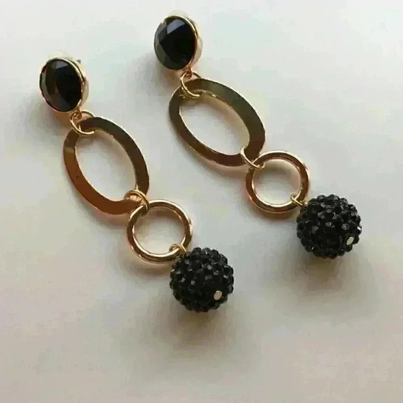 Nine West new Drop Earrings in Gold &Black - Picture 5 of 8